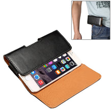 Load image into Gallery viewer, Horizontal Style Lamb Skin Texture Waist Bag with Back Splint for iPhone 6 / Galaxy S4 / S3