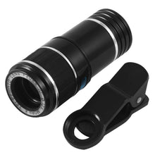 Load image into Gallery viewer, Universal 12X Zoom Optical Zoom Telescope Lens with Clip