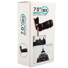 Load image into Gallery viewer, Universal 12X Zoom Optical Zoom Telescope Lens with Clip