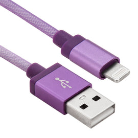 Net Style Metal Head 8 Pin to USB Data / Charger Cable, Cable Length: 1m