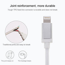Load image into Gallery viewer, Net Style Metal Head 8 Pin to USB Data / Charger Cable, Cable Length: 1m