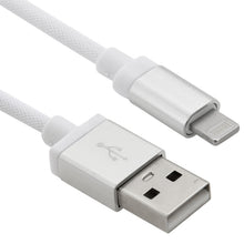 Load image into Gallery viewer, Net Style Metal Head 8 Pin to USB Data / Charger Cable, Cable Length: 1m