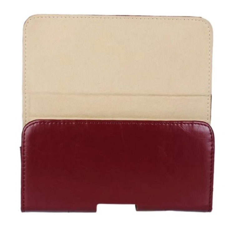 Crazy Horse Texture Horizontal Style Leather Waist Bag for iPhone 6 Plus / Galaxy Note 4 / Note 3 / Note 2 / A5 & A3