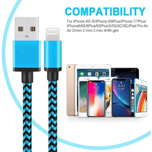 Load image into Gallery viewer, 2m Woven Style 8 Pin to USB Sync Data / Charging Cable
