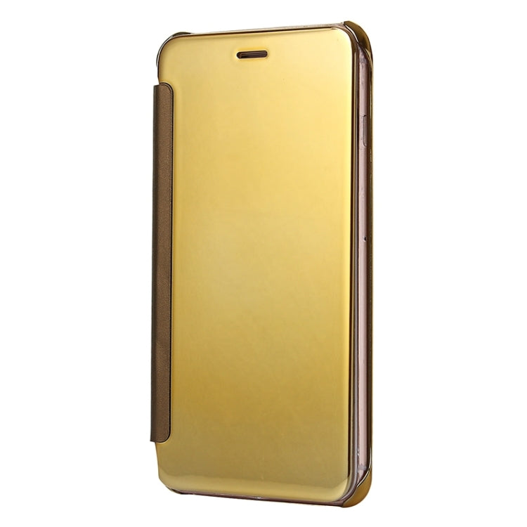 For iPhone 6 Plus & 6s Plus Electroplating Mirror Horizontal Flip PC + Leather Protective Case