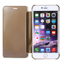 Load image into Gallery viewer, For iPhone 6 Plus &amp; 6s Plus Electroplating Mirror Horizontal Flip PC + Leather Protective Case