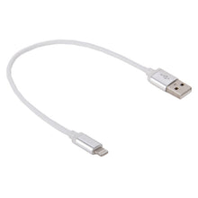 Load image into Gallery viewer, Net Style Metal Head 8 Pin to USB Data / Charger Cable, Cable Length: 25cm