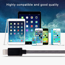 Load image into Gallery viewer, Net Style Metal Head 8 Pin to USB Data / Charger Cable, Cable Length: 25cm