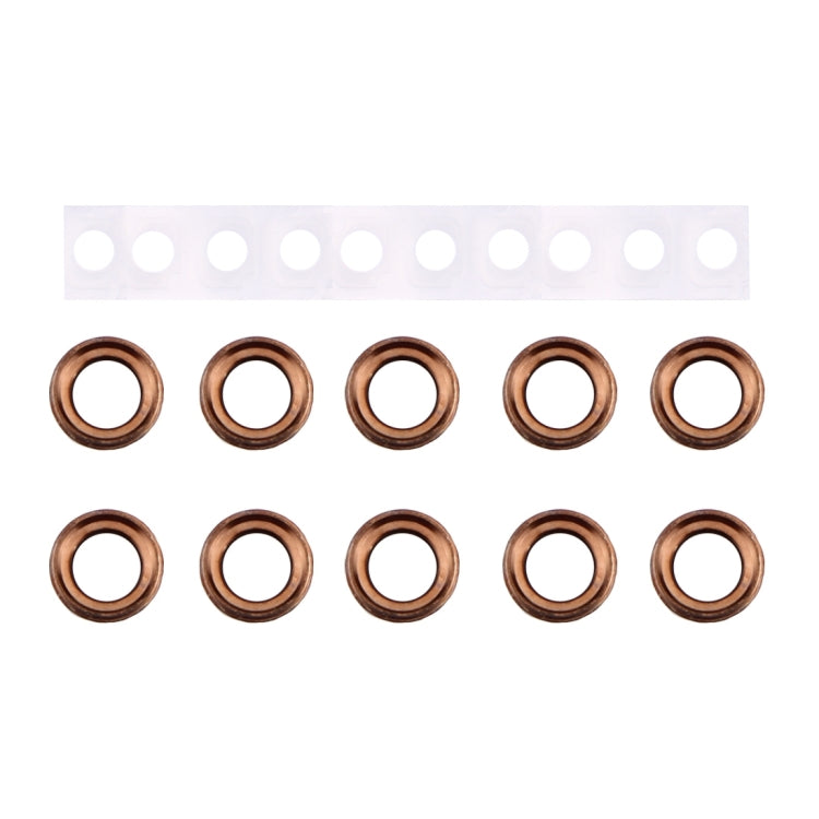10 Pairs / Set Rear Camera Lens Ring + Flashlight Bracker for iPhone 6 Plus & 6s Plus, Rose Gold, For iPhone 6 Plus