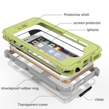 Load image into Gallery viewer, Waterproof Dustproof Shockproof Crushproof Noctilucent Protective Case with Holder for iPhone 6 &amp; 6S