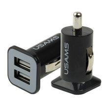 Load image into Gallery viewer, High Performance 2.1A + 1A Dual USB Port Car Charger for iPad Air 2 &amp; Air &amp; 4, iPhone 6 &amp; 6 Plus &amp; 5C &amp; 5S &amp; 4 &amp; 4S, iPod touch, Galaxy Tablet / Note Series and Other Mobile Phone, Navigators