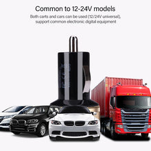 Load image into Gallery viewer, High Performance 2.1A + 1A Dual USB Port Car Charger for iPad Air 2 &amp; Air &amp; 4, iPhone 6 &amp; 6 Plus &amp; 5C &amp; 5S &amp; 4 &amp; 4S, iPod touch, Galaxy Tablet / Note Series and Other Mobile Phone, Navigators