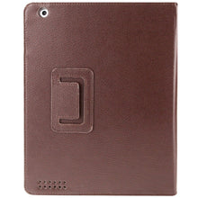 Load image into Gallery viewer, High Quality Litchi Texture Folding Leather with Sleep / Wake-up &amp; Holder Function for iPad 2 / iPad 3 / iPad 4