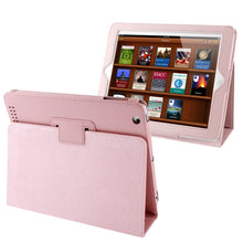 Load image into Gallery viewer, High Quality Litchi Texture Folding Leather with Sleep / Wake-up &amp; Holder Function for iPad 2 / iPad 3 / iPad 4