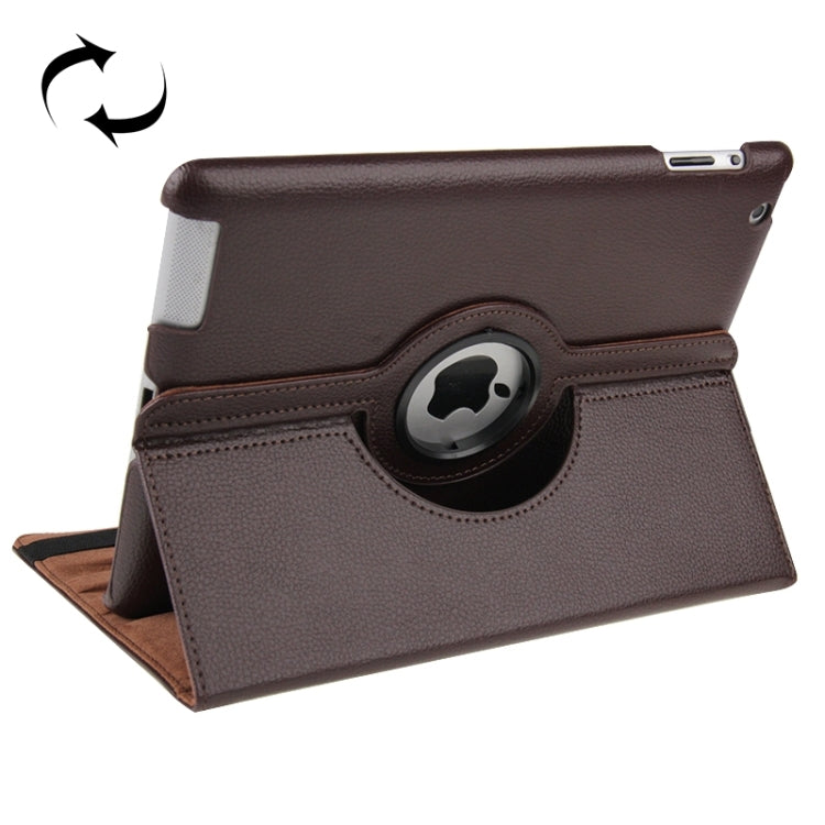 360 Degree Rotatable Leather Case with Sleep / Wake-up Function & Holder for New iPad (iPad 3), Sapphire Blue
