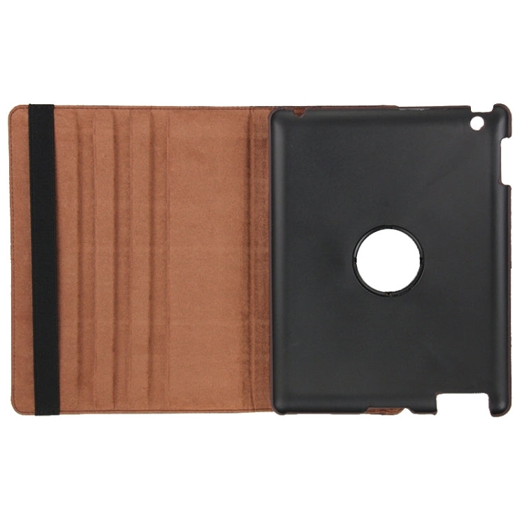 360 Degree Rotatable Leather Case with Sleep / Wake-up Function & Holder for New iPad (iPad 3), Sapphire Blue