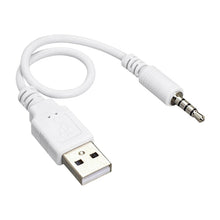 Load image into Gallery viewer, USB to 3.5mm Jack Data Sync &amp; Charge Cable for iPod Shuffle 1st /2nd /3rd Generation, Length: 15.5cm