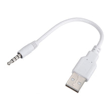 Load image into Gallery viewer, USB to 3.5mm Jack Data Sync &amp; Charge Cable for iPod Shuffle 1st /2nd /3rd Generation, Length: 15.5cm