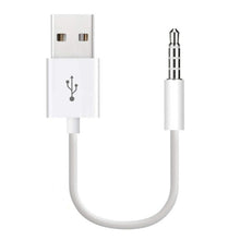 Load image into Gallery viewer, JW-SM1 USB to 3.5mm Jack Data Sync &amp; Charge Cable for iPod shuffle 1st /2nd /3rd /4th /5th /6th Generation, Length: 10cm