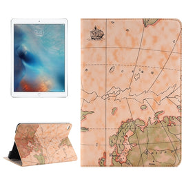 Map Pattern Horizontal Flip Leather Case with Holder & Card Slots & Wallet for iPad Pro 12.9 inch, Random Pattern Delivery