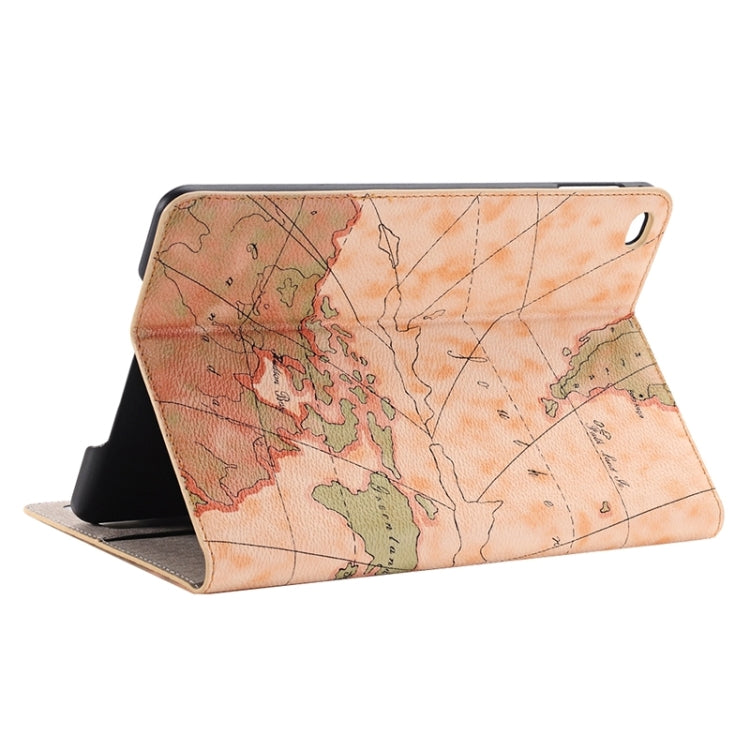 Map Pattern Horizontal Flip Leather Case with Holder & Card Slots & Wallet for iPad Pro 12.9 inch, Random Pattern Delivery