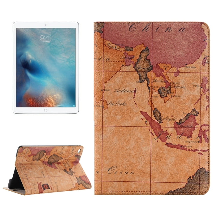 Map Pattern Horizontal Flip Leather Case with Holder & Card Slots & Wallet for iPad Pro 12.9 inch, Random Pattern Delivery