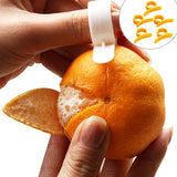 10pcs Ring Type Lemon Orange Tangerine Opener Peeler Peel Slicer Cutter Fruit Skin Remover Knife Helper, Random Color Delivery, 100 PCS  Ring Type