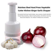 Load image into Gallery viewer, Stainless Steel Onion Cutting Instrument / Ginger Garlic Cutter, Size: 22x8x8cm, Random Color Delivery, Stainless Steel Garlic Crusher