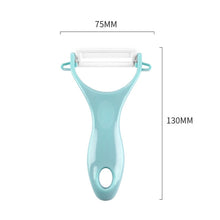 Load image into Gallery viewer, T Shaped Ceramic Skin Peeler with Durable ABS Handle, Random Color Delivery, T Shaped Peel Knife