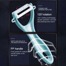 Load image into Gallery viewer, T Shaped Ceramic Skin Peeler with Durable ABS Handle, Random Color Delivery, T Shaped Peel Knife