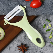 Load image into Gallery viewer, T Shaped Ceramic Skin Peeler with Durable ABS Handle, Random Color Delivery, T Shaped Peel Knife