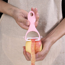 Load image into Gallery viewer, T Shaped Ceramic Skin Peeler with Durable ABS Handle, Random Color Delivery, T Shaped Peel Knife