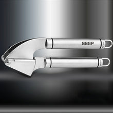 Load image into Gallery viewer, Food Grade 304 Stainless Steel Garlic Press Presser Crusher Slicer, 304 Stainless Steel