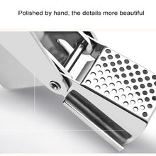 Load image into Gallery viewer, Food Grade 304 Stainless Steel Garlic Press Presser Crusher Slicer, 304 Stainless Steel