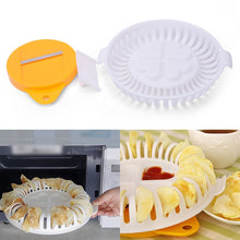 Load image into Gallery viewer, DIY Microwave Oven Baked Potato Chips Homemade Maker Machine Device with Slicer &amp; Plate, DIY Microwave Oven