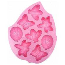 Load image into Gallery viewer, 8-in-1 Insect Butterfly Dragonfly Beetle Shaped Silica Cake Mold, 8 In 1(Pink)