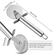 Load image into Gallery viewer, LsCook Stainless Steel Round Pizza Cutter Knife, Sigle Wheel