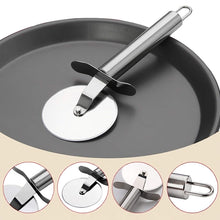 Load image into Gallery viewer, LsCook Stainless Steel Round Pizza Cutter Knife, Sigle Wheel