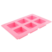 Load image into Gallery viewer, High Quality 6 Holes Square Shape Silicone Material Cake Mold, Square Shape