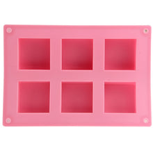Load image into Gallery viewer, High Quality 6 Holes Square Shape Silicone Material Cake Mold, Square Shape