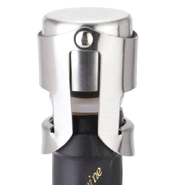 Novel Stainless Steel Champagne Wine Bottle Stopper Plugger Cork Keeping Fresh Gadget, 1PC Wine Bottle Stopper