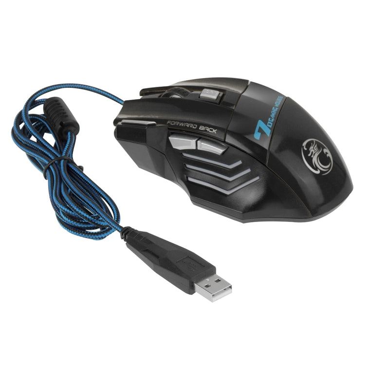 7 Buttons with Scroll Wheel 5000 DPI LED Wired Optical Gaming Mouse for Computer PC Laptop, X7 7 Buttons (Yellow), X7 7 Buttons (Black)