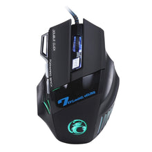 Load image into Gallery viewer, 7 Buttons with Scroll Wheel 5000 DPI LED Wired Optical Gaming Mouse for Computer PC Laptop, X7 7 Buttons (Yellow), X7 7 Buttons (Black)