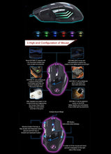 Load image into Gallery viewer, 7 Buttons with Scroll Wheel 5000 DPI LED Wired Optical Gaming Mouse for Computer PC Laptop, X7 7 Buttons (Yellow), X7 7 Buttons (Black)