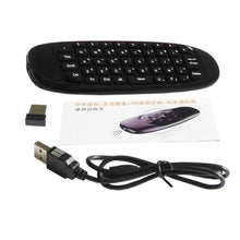 Load image into Gallery viewer, C120 T10 Fly Air Mouse 2.4GHz Rechargeable Wireless Keyboard Remote Control for Android TV Box / PC, Wireless Keyboard