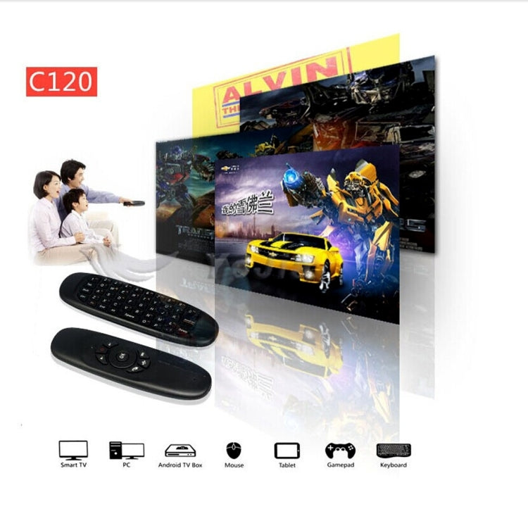 C120 T10 Fly Air Mouse 2.4GHz Rechargeable Wireless Keyboard Remote Control for Android TV Box / PC, Wireless Keyboard