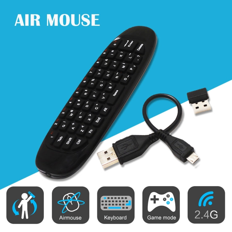 C120 T10 Fly Air Mouse 2.4GHz Rechargeable Wireless Keyboard Remote Control for Android TV Box / PC, Wireless Keyboard