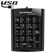 Load image into Gallery viewer, Mini USB Numeric keyboard with 19 keys, USB Numeric keyboard