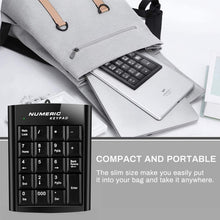 Load image into Gallery viewer, Mini USB Numeric keyboard with 19 keys, USB Numeric keyboard