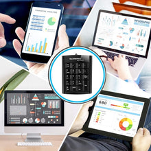 Load image into Gallery viewer, Mini USB Numeric keyboard with 19 keys, USB Numeric keyboard